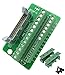 Sysly IDC26 2x13 Pins Male Header Breakout Board Terminal Block Connector with Simple DIN Rail Mounting feet