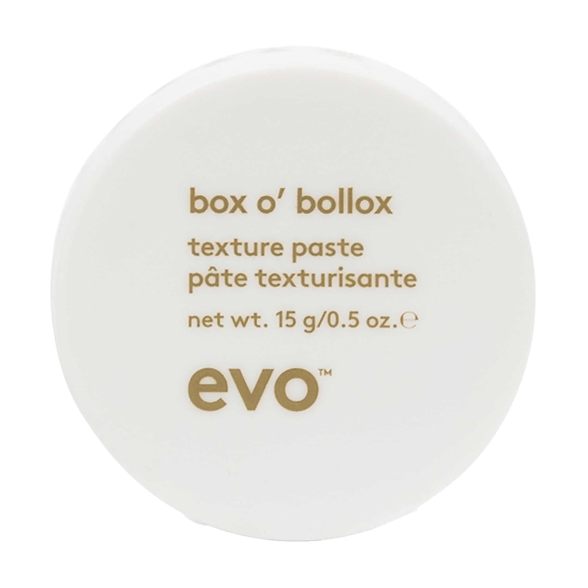 Evo Box O' Bollox Texture Paste - Travel Size Extra Strong Hold Texture Paste For Definition, Texture, Style Control & Super Matte Finish - 15g