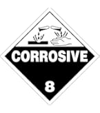 Amazon.com: Class 8 Corrosive Placard, Worded, 10.75