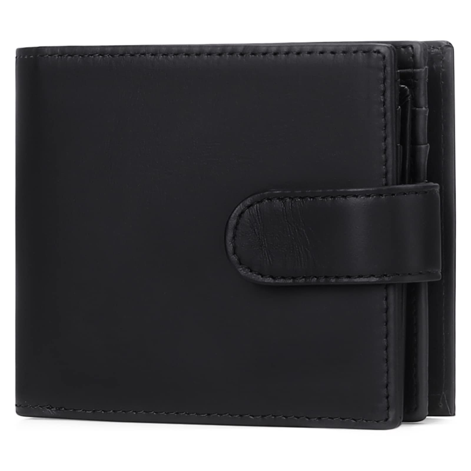 GAEKEAO Mens Wallets，RFID Blocking Leather Wallets for Men with 15 Credit Card Holders，Bifold Wallet，Mens Leather Wallet with Zip Coin Pocket & ID Window