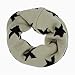 Kids Baby Toddler Boys Girls Knitted Woolen Winter Warmer Loop Neck Scarf Snood Xmas Gift for Age 1-8Y, Beige, Stars