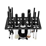 Travelmall 26 Makeup Brush &Nail Art Brushes Holder Organizer Tree Brush Dryer Folding Collapsible Air Drying Tower Mix Size (black)