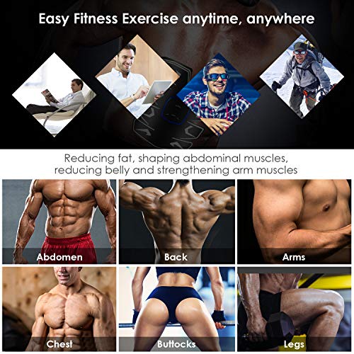 UNOSEKS Pro Abs Muscle Stimulator with Remote Control, Smart Muscle Training Abdominal Toning Belt, RoHS and CE Certified, for Abdomen,Arm,Leg for Men Women at Home or Office