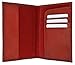 2 Passport Cover Holders Genuine Leather ID Wallet Case Travel Red Black New !