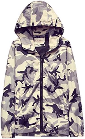 Men's Hooded Lightweight Camouflage Windproof Windbreaker Jacket Coat