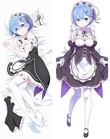 Funlife store Japanese Anime Zero Rem Hugs Body Pillowcase Bolster case 2WAY 59 inch x 19.6 inch