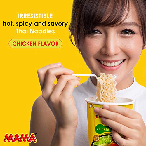 MAMA Noodles Chicken Instant Cup of Noodles with Delicious Thai Flavors