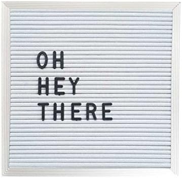 10" x 10" Changeable White Letter Board Set w/ 290 PC Letters + Numbers: White Vinyl w/ Silver Aluminum Frame