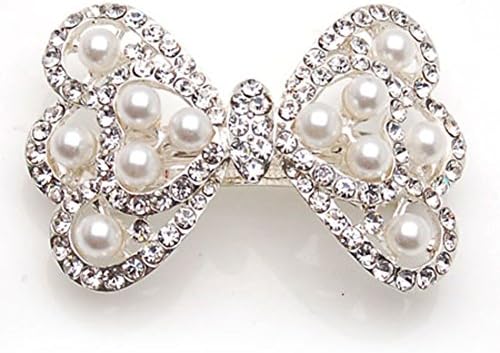 First butterfly clip Korean version of Pearl PIN card rhinestone top clamp horizontal clamp hair ponytail holder ladies headwear-B
