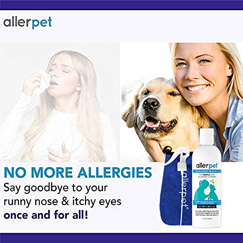 Allerpet Dog Allergy Relief w/Free Applicator Mitt & Sprayer Best Pet