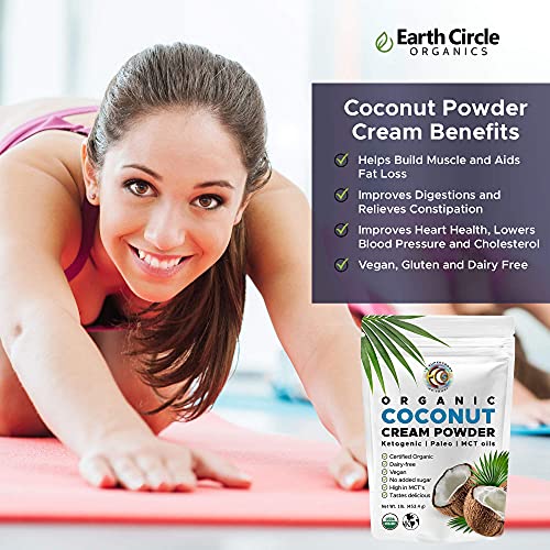 Earth Circle Organics Organic Coconut Cream Milk Powder, Perfect