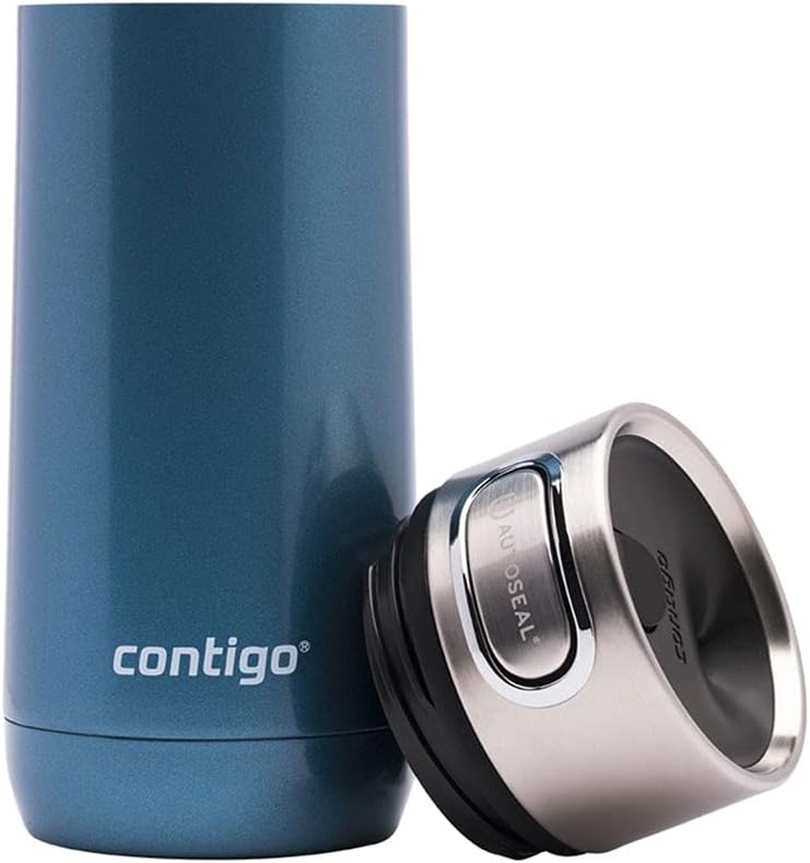 Luxe Autoseal mug isotherme, thermos café, mug en acier inoxydable avec isolation Thermalock, bouteille isotherme, tasse à café avec couvercle sans BPA facile à nettoyery, White Zinfandel, 360