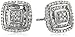 Sterling Silver Diamond Cushion Stud Earrings (1/2 cttw)