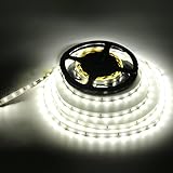LEDMO LED Strip Light, SMD2835, Non-waterproof, DC12V 300 LEDs 16.4 Ft, 15LM/LED CRI80, White 6000K