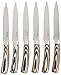 La Cote 6 Piece Steak Knives Set Japanese Stainless Steel Pakka Wood Handle In Gift Box (6 PC Steak Knife Set)