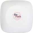 Corelle Square 10-1/4-Inch Dinner Plate, Pure White, Pack of 6