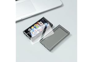 AudioPartner Soft Crystal Clear TPU Protective Shell Skin Case Cover for HiBy Digital M300 HiFi Music Player (Clear Black case and Glass)