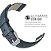 22mm Quick Release Universal Watch Band, MoKo Leather Crocodile Pattern Strap for Amazfit/Samsung Gear S3 Frontier/S3 Classic/Motorola Moto 360 2nd Gen 46mm/Garmin Vivomove/Huawei 2 Classic, Dark BLUE