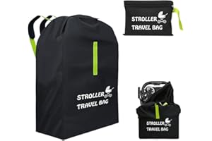 Stroller Travel Bag for Airplane,41" Inch Extra Large Gate Check Bags with Adjustable Padded Shoulder Strap, Waterproof Strol
