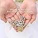 Olbye Wedding Hair Comb Crystal Bridal Hair Accessories Hair Comb for Wedding Head Piece (Gold)