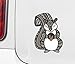 Yadda-Yadda Design Co. Squirrel - Patterned Squirrel Holding Acorn - Vinyl Car Decal - Copyright ©2016 (3.5