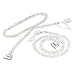 Rhinestone Removeable Crystal Silver Straps (Large, Rhinestone Silver)