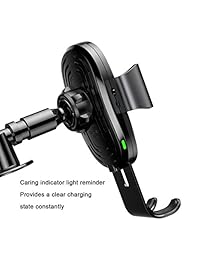 Baseus   Soporte inalámbrico para cargador de coche, 10 W, sensor de gravedad, carga rápida, compatible con iPhone XS XS Max XR X, Galaxy Note 9  S9  S9+ y otros Qi Enabled 4.0   6.5 pulgadas