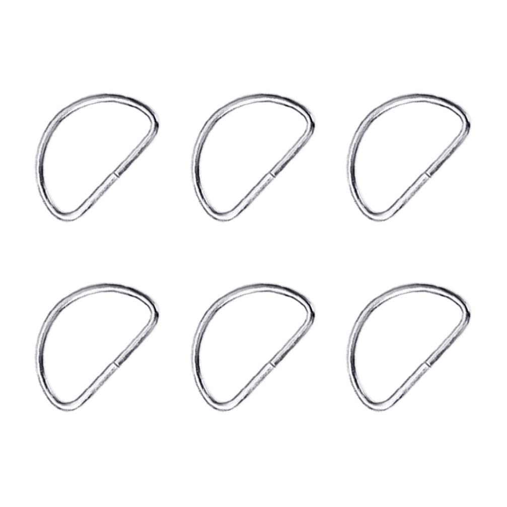 Artibetter 20pcs Heavy Duty Metal D Rings for Hand Craft Sewing Dog Collar-Silver