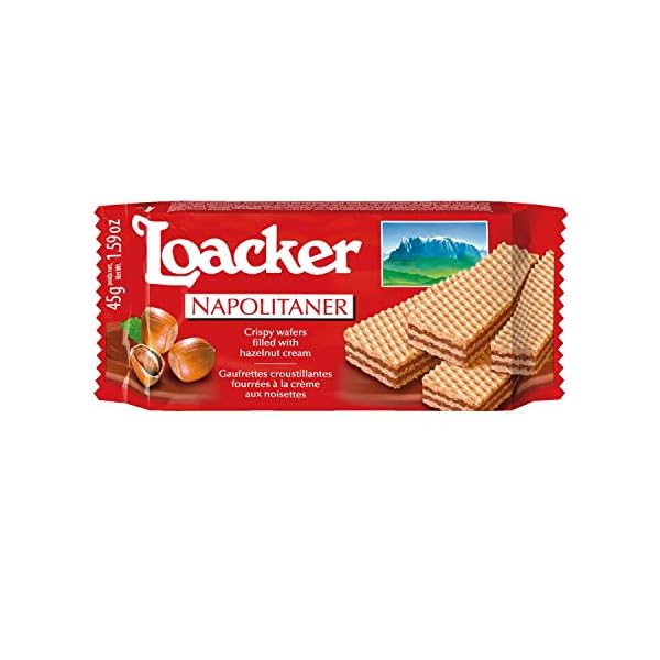 Loacker-Wafers-Napolitaner-Hazelnut-Flavour-Wafer-Biscuits-Classic-Italian-Biscuits-All-Natural-Ingredients-Light-Snack-Bulk-Box-of-25-x-45-g Loacker Napolitaner Wafers 45 g (Pack of 25)