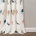 Lush Decor Rowley Birds Light Filtering Window Curtain Panels, Pair, 52