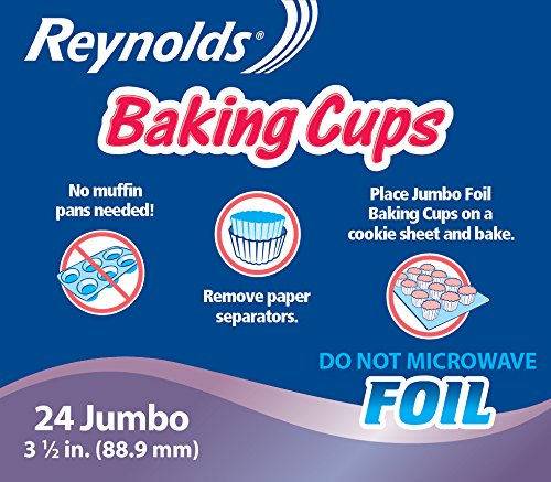 Reynolds Jumbo Foil Cupcake Liners, 24 Count (Pack of 12), 268