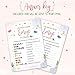 Baby Shower Games for Girls - Pink Elephant Theme - Pack of 5 Activities for 50 Guests, 5x7 Cards - Baby Shower Decorations for Girls, Party Supplies