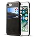 iPhone 8 Case, iPhone 7 Case Leather Card Slots Holder Slim Phone Wallet Cover By Rssviss For iPhone8 iPhone7 - Black,4.7 inch