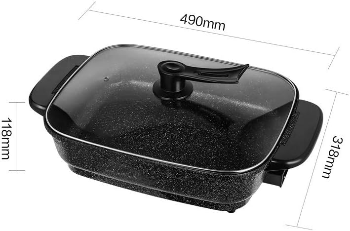 review zaizai Electric Skillet Non Stick Electric Table Grill, BBQ Barbecue Griddle, Non-Stick Griddle with Adjustable Temperature,for Indoor Outdoor 1800W