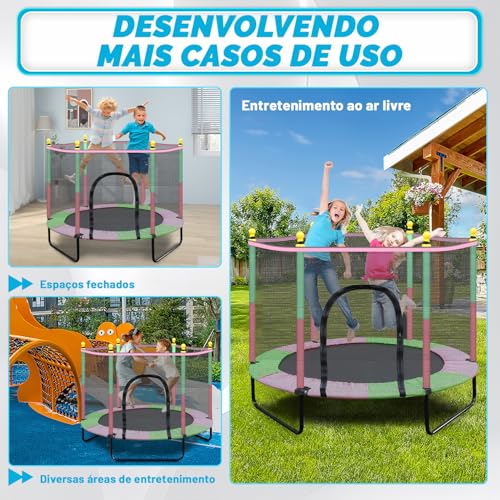 1,52m Lona para Área Interna e Externa, Salto Preta de Molas Colorida, Pula Pula, Cama Elastica, Cama Elástica, Pula Pula Grande, Pula-Pula