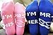 Monkey Stix His and Hers Wedding Enggement Socks - Pink and Blue Set - 2 Pairs Ankle Socks - Wedding Couples gifts Honeymoon Bachelorette Party Ideas