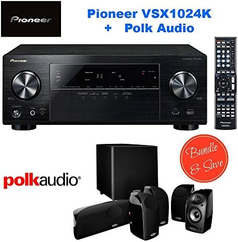 Pioneer VSX-1024 7.2-Channel Network A/V Receiver (Black) + Polk Audio 5.1 TL1600 Speaker System