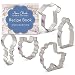 Ann Clark Cookie Cutters 5-Piece Baby Shower Cookie Cutter Set with Recipe Booklet, Onesie, Bib, Rattle, Bottle, and Baby Carriage primary