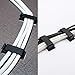 Benavvy 100pcs Cable Clips, Ethernet Cable Organizer, Adhesive Wire Clamps, Desktop Cord Management, for Wire Management and Cable Runs (Black)