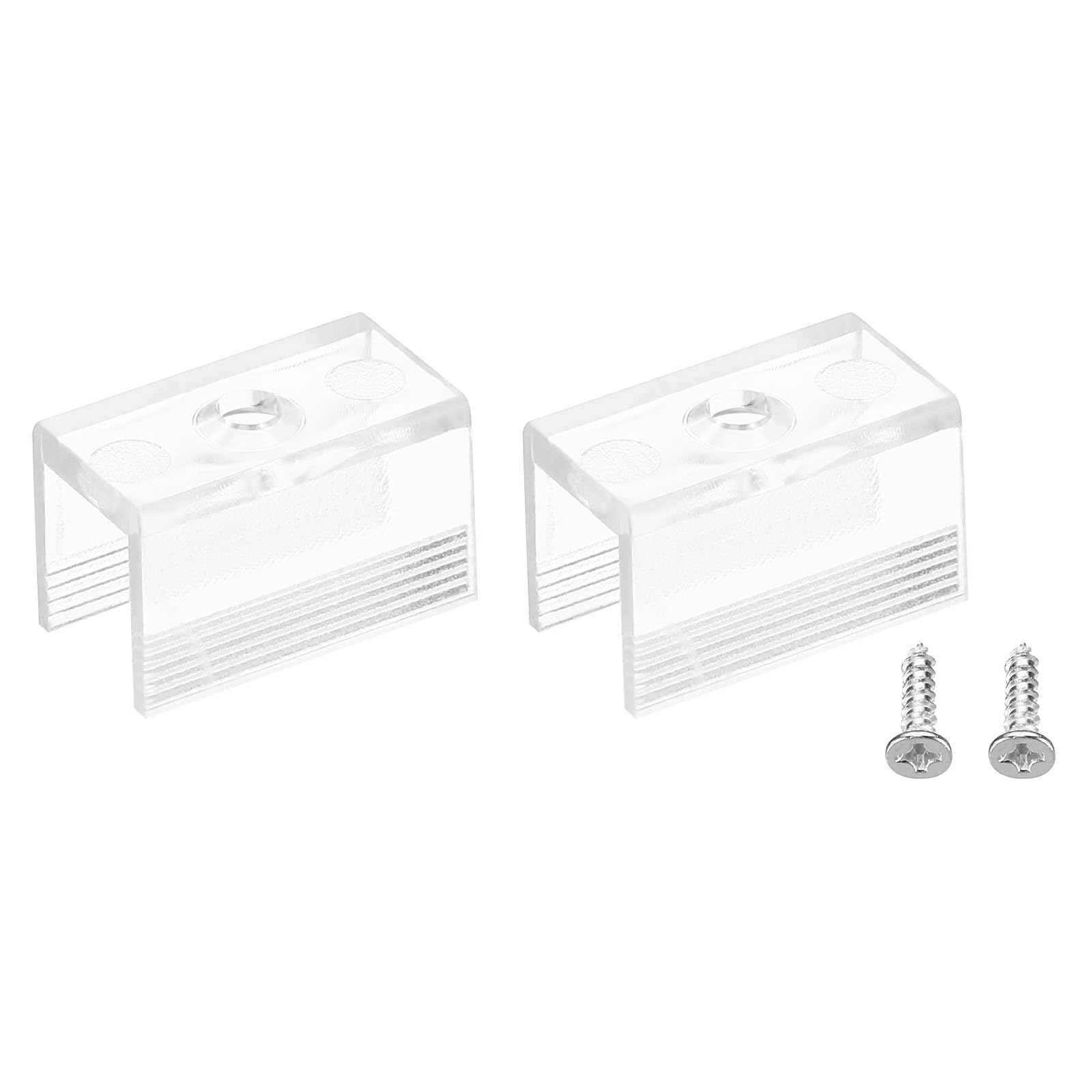 uxcell Rope Light Mounting Clips, Wall Channel Mounting Holder Accessories for 8mm LED Neon Strip, Translucent, Pack of 20