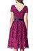 Noctflos Women's Floral Lace Cocktail Party Fit & Flare Dress for Wedding Guest