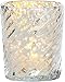 Luna Bazaar Mercury Glass Candle Holder (3-Inch, Grace Design, Silver) - for use with Tea Lights - for Home Décor, Parties and Wedding Decorations