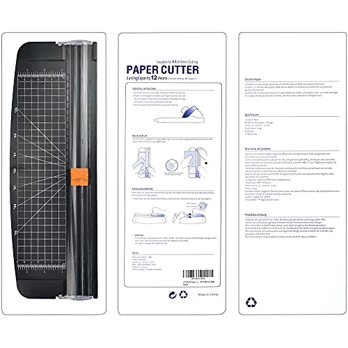 Paper Cutter 12 Inch Titanium Paper Trimmer Cardstock Tool is Suitable