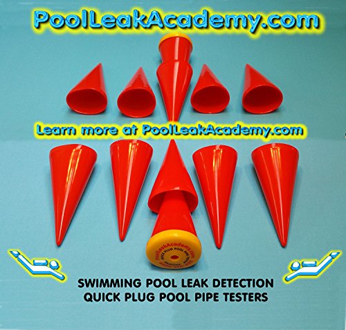SWIMMING POOL LEAK DETECTION DYE TESTING CONES- QUICK PLUGS SET OF 6