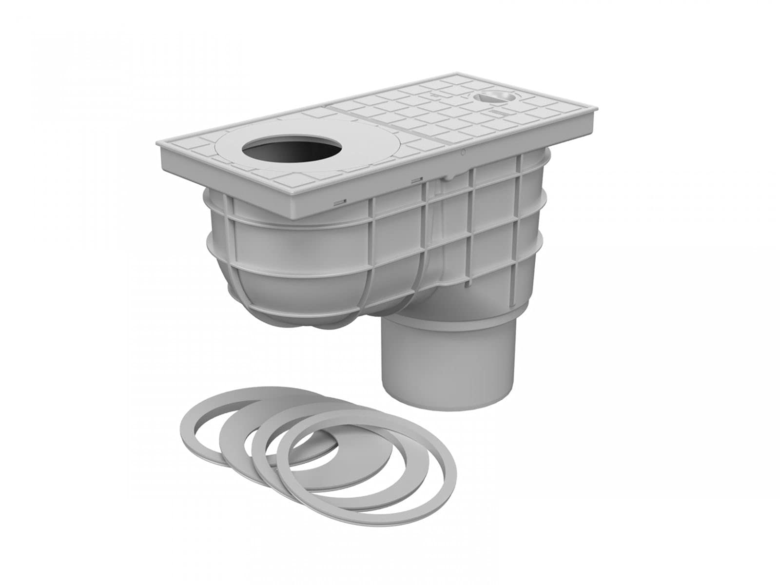 325-As Rain Drain Gutter Drain DN-110 Grey