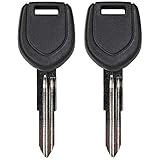 QualityKeylessPlus TWO Replacement Transponder Chip Keys MIT8PT for Mitsubishi Vehicles with FREE KEYTAG