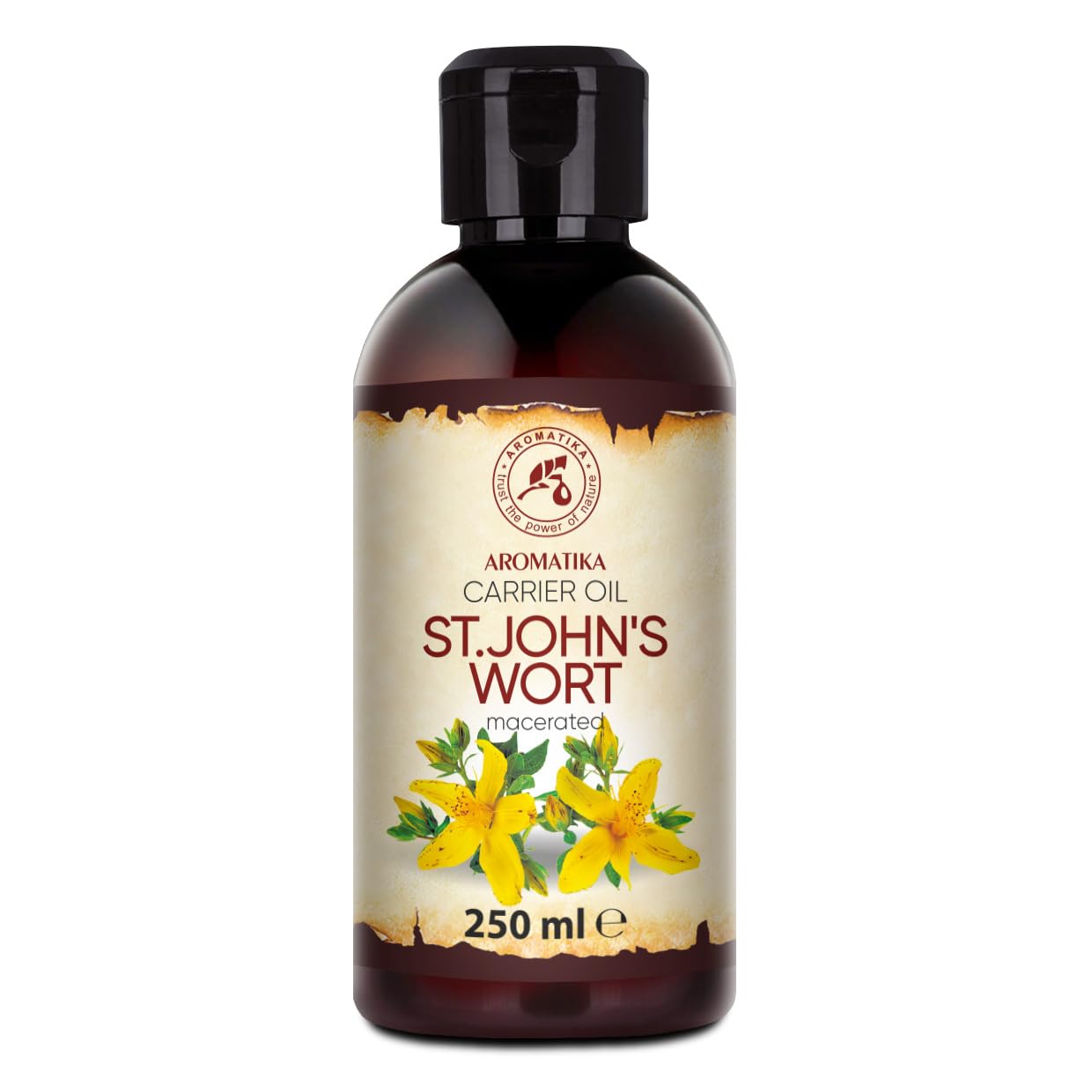 St. John's Wort Oil 250 ml - Pure & Natural - Cosmetic Oil - Carrier Oil - Base Oil - Body Care - Hair Care - Relaxation - Massage - Spa - Aromatherapy