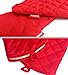 Honla 17 Inch Extra Long Oven Mitts with Non Slip Silicone Grip,Heat Resistant to 500 F,1 Pair of Kitchen Oven Gloves for Cooking,Baking,Grilling,Barbecue Potholders,Red