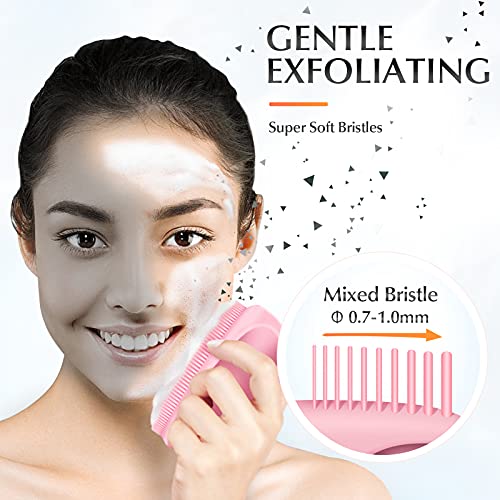 Silicone Face Scrubber Exfoliator face Brush of 2 Manual Facial