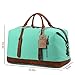BLUBOON Canvas Overnight Bag Travel Duffel for Men and Women Weekender Tote (Mint Green)